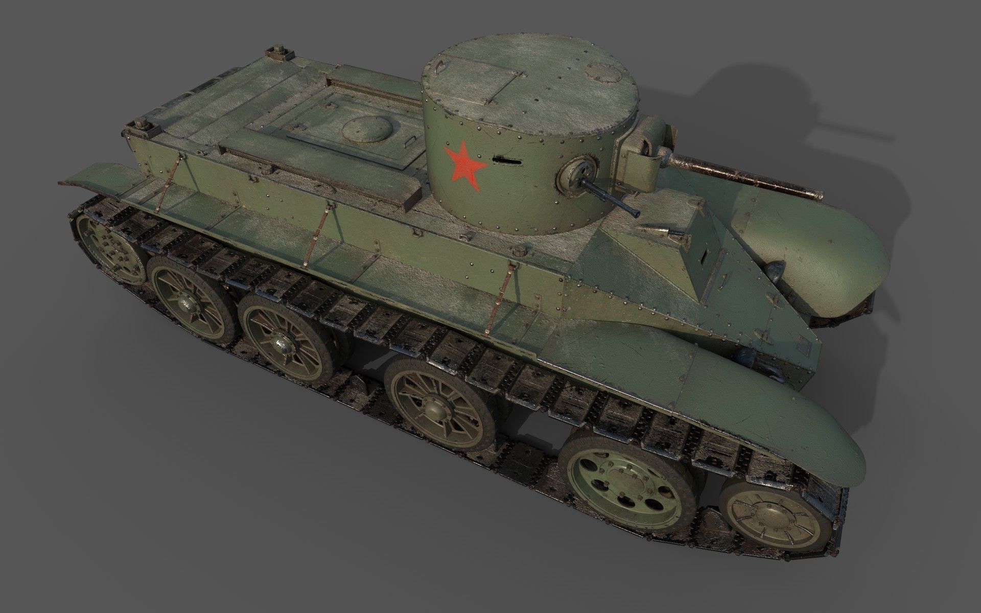 Soviet Tank BT-2 3D model_6