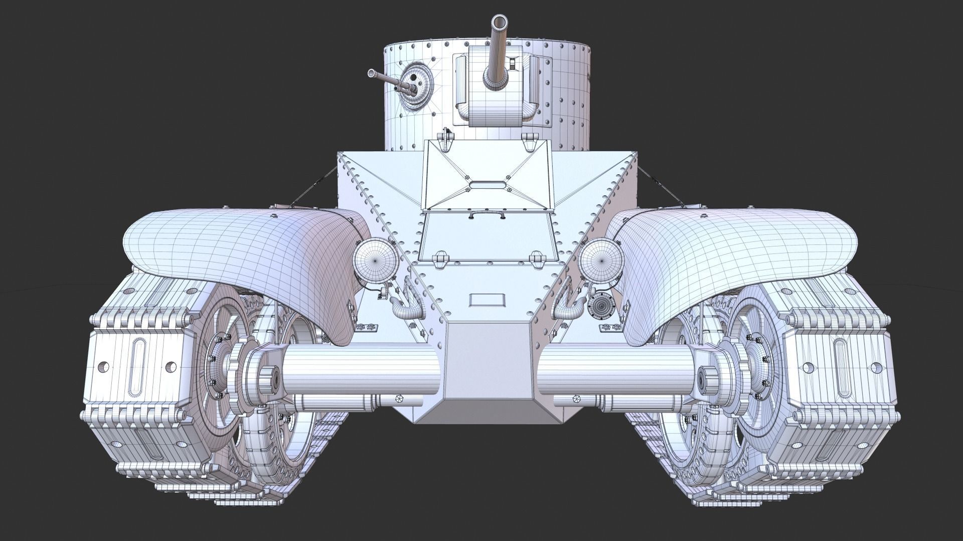 Soviet Tank BT-2 3D model_16