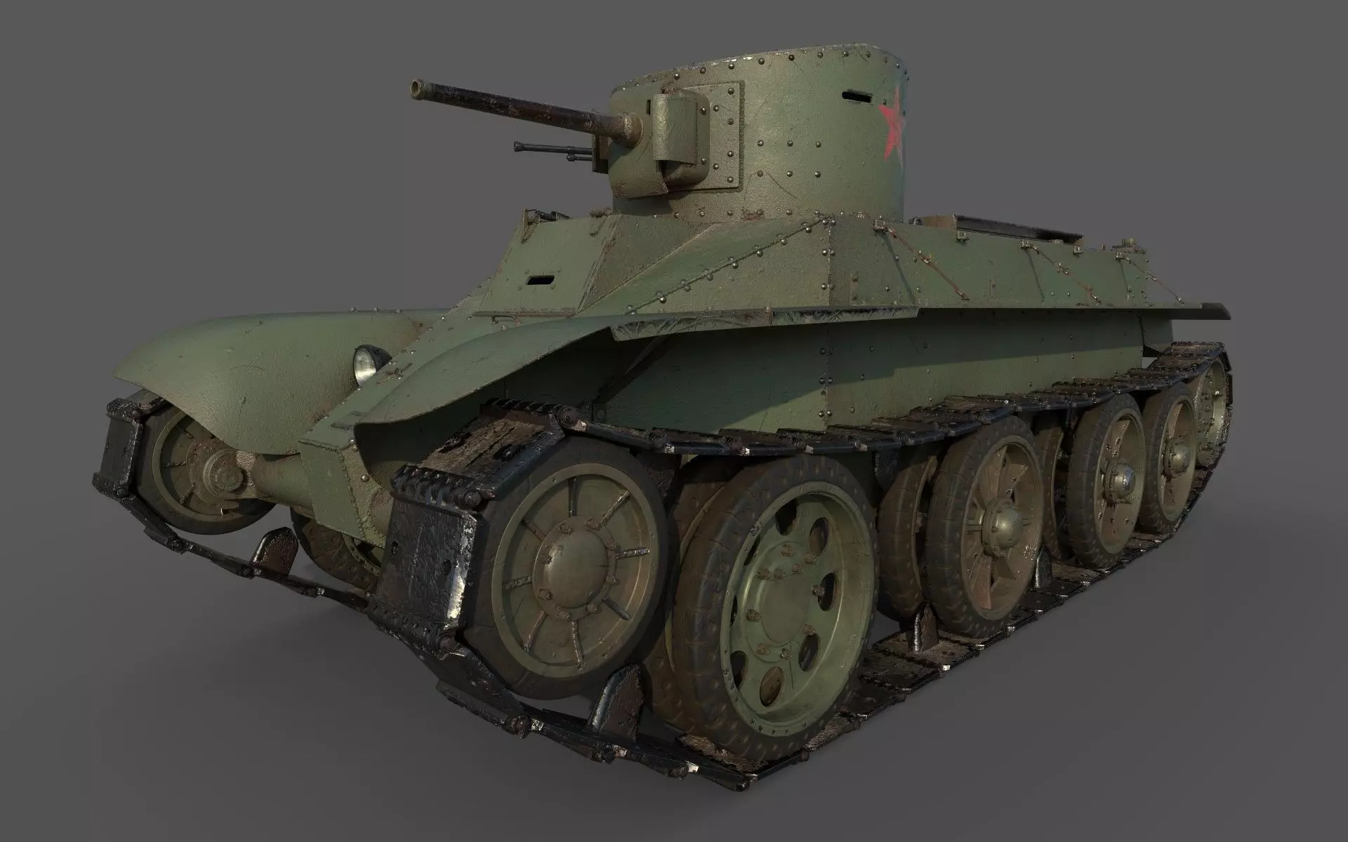 Soviet Tank BT-2 3D model_0