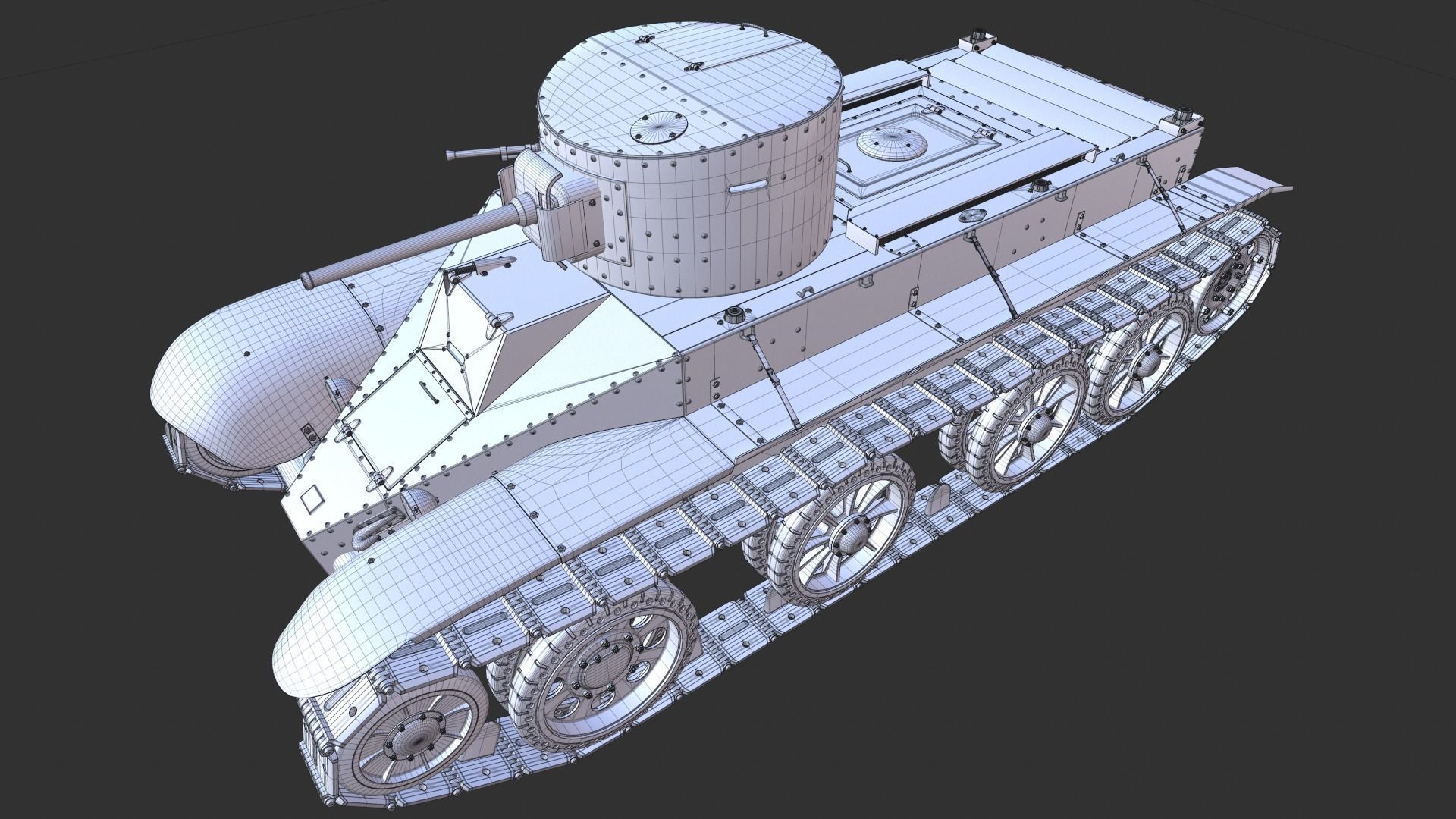 Soviet Tank BT-2 3D model_20