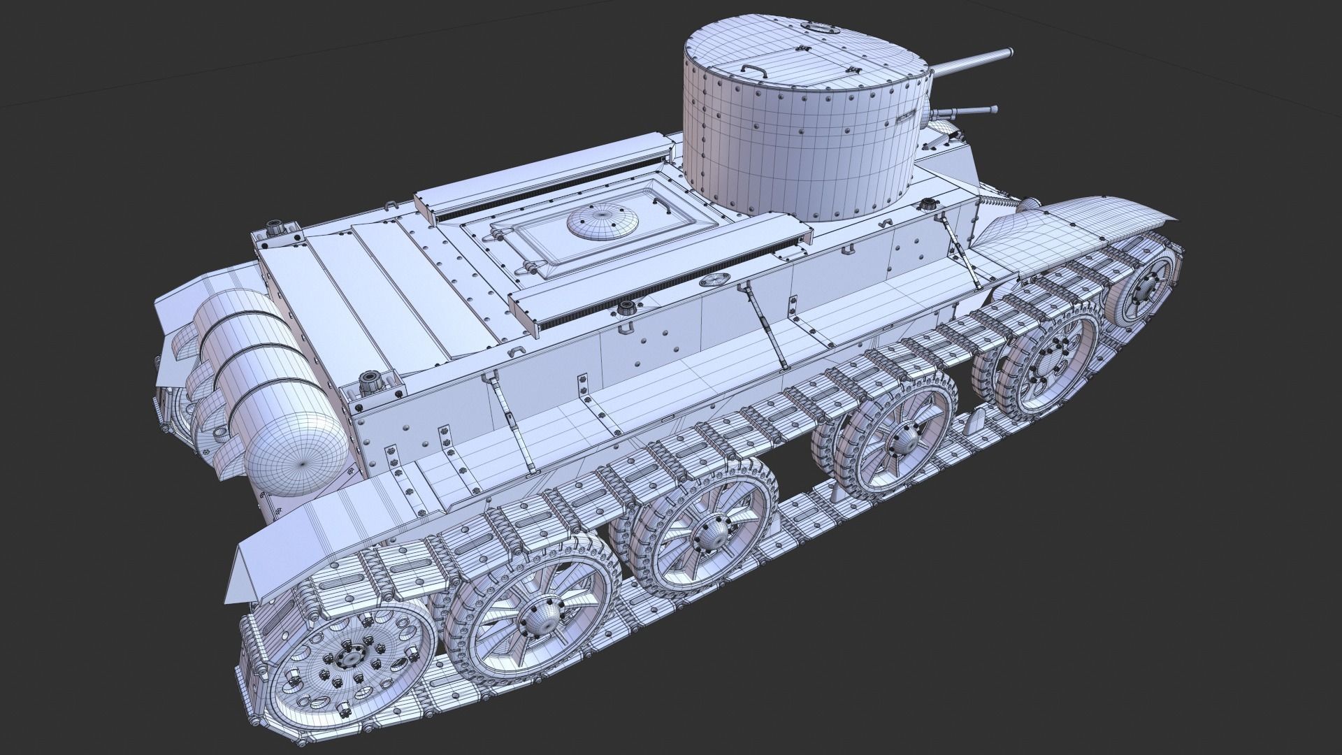 Soviet Tank BT-2 3D model_19