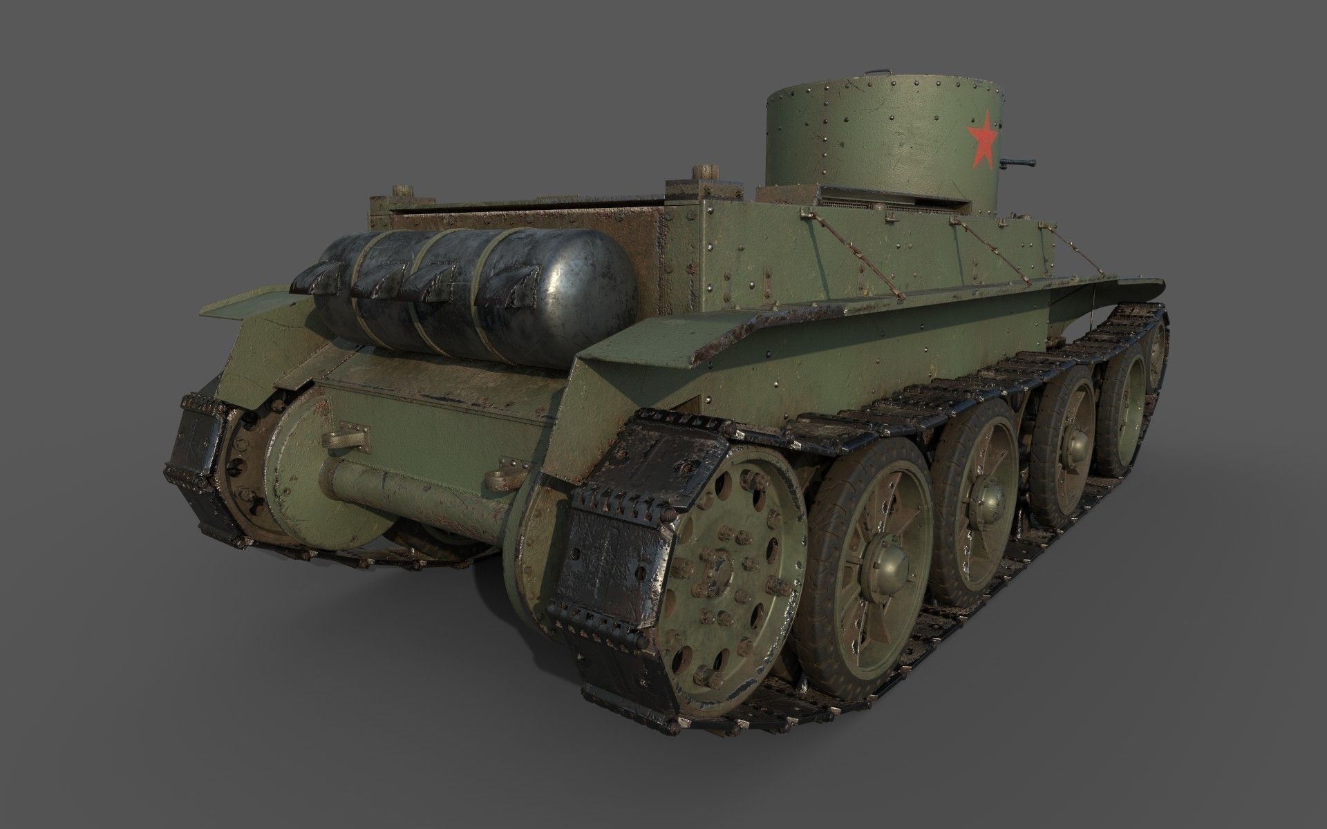 Soviet Tank BT-2 3D model_5