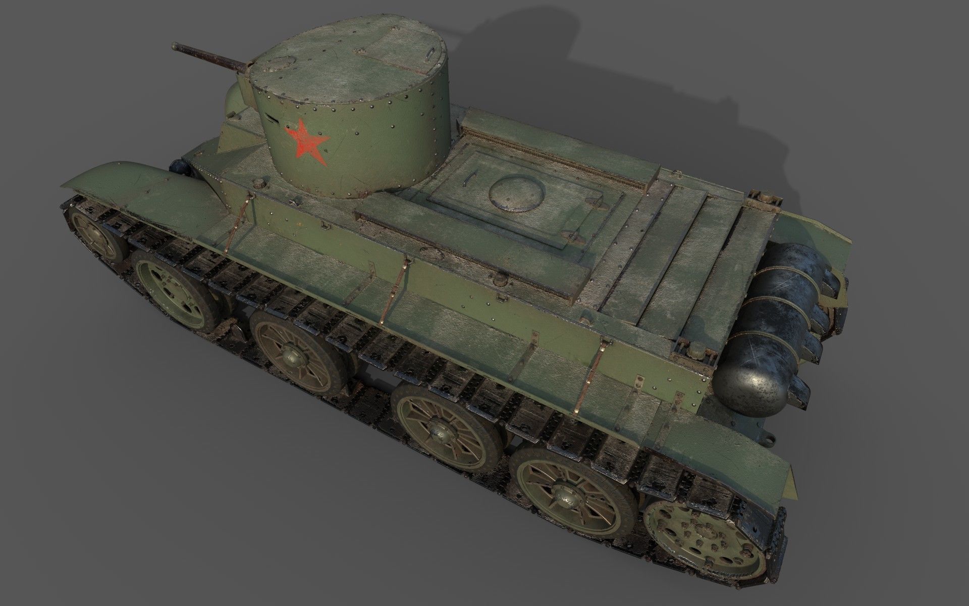 Soviet Tank BT-2 3D model_7