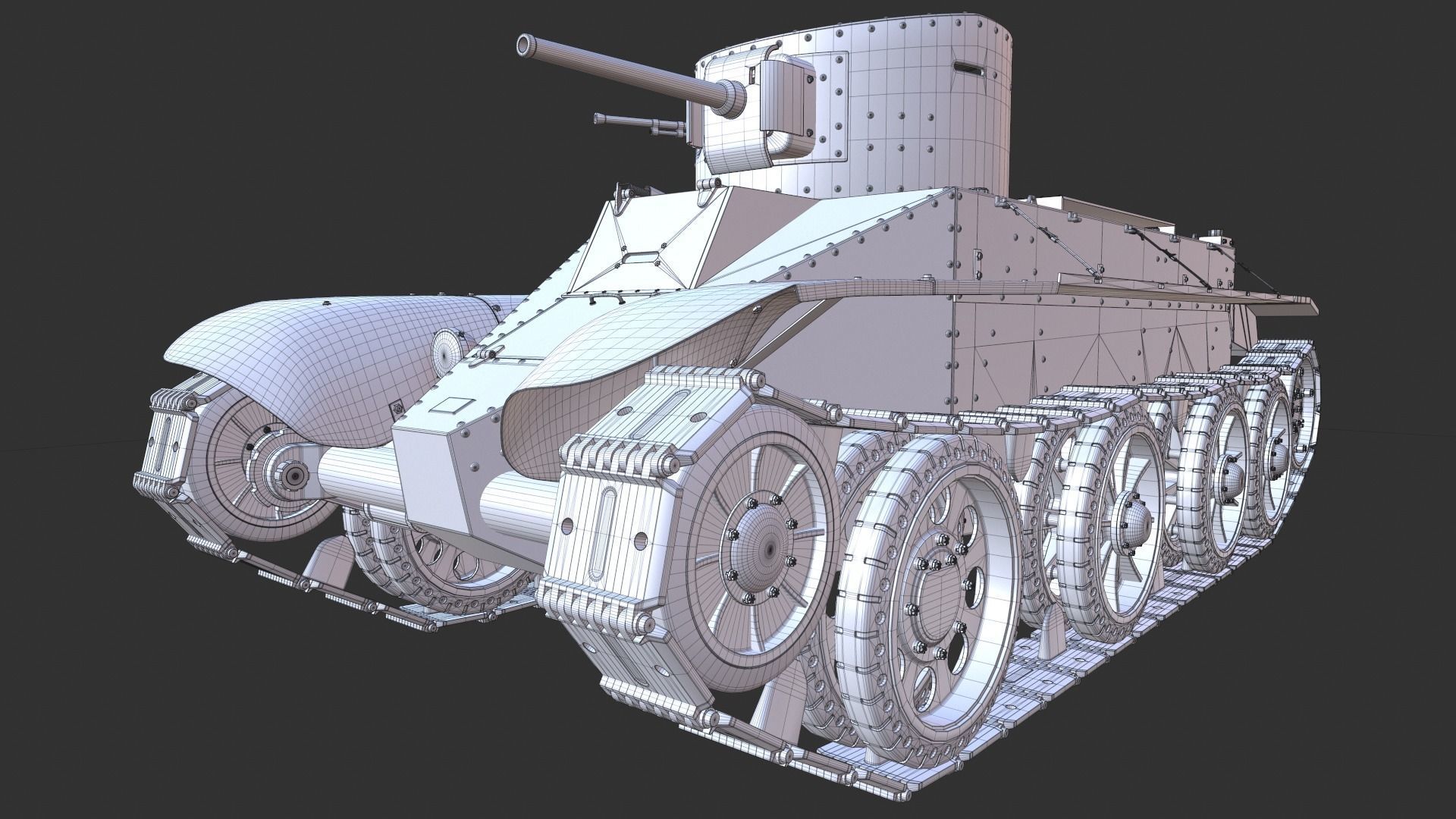 Soviet Tank BT-2 3D model_15
