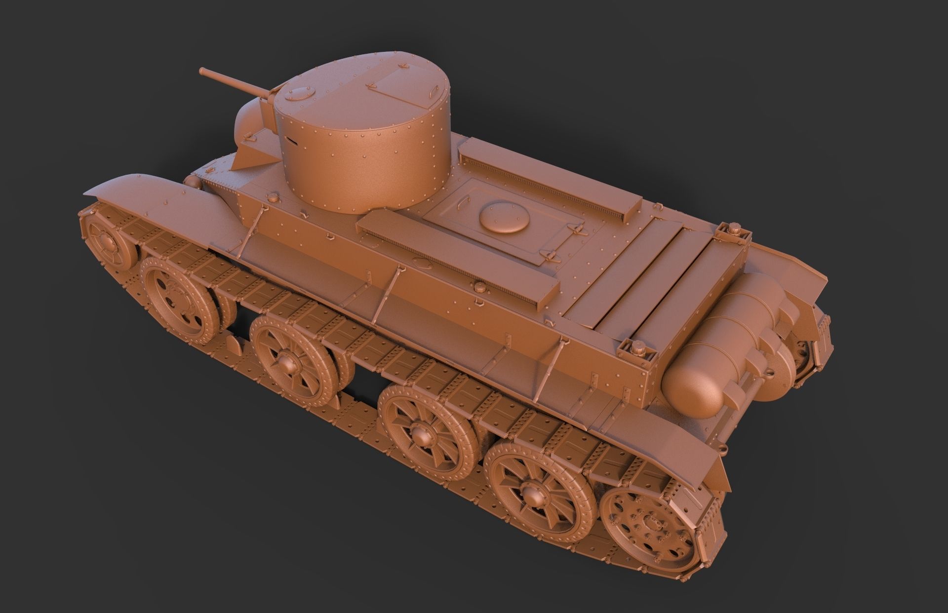 Soviet Tank BT-2 3D model_13
