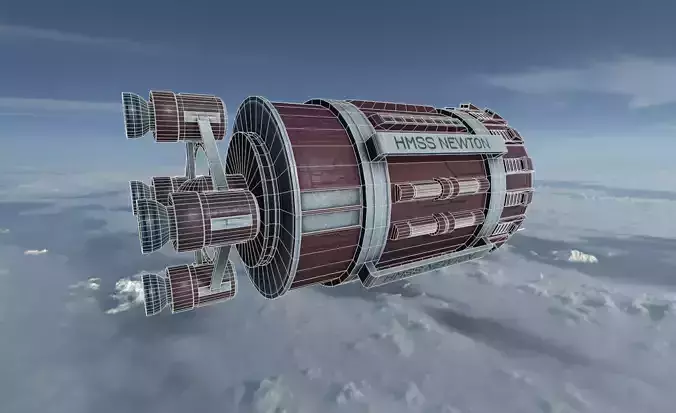 Shuttle Pod Low-poly 3D model