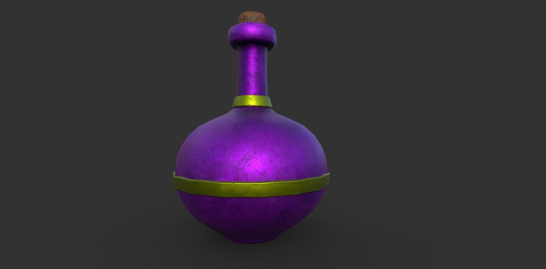 Stylized Alchemist Flasks Low-poly 3D model_7
