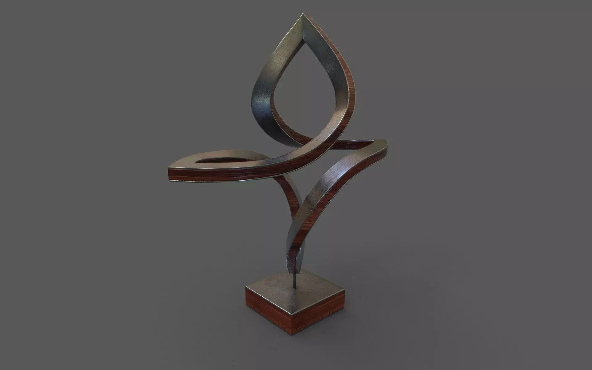 Modern Decorative Abstract Art Sculpture Low-poly 3D model_0
