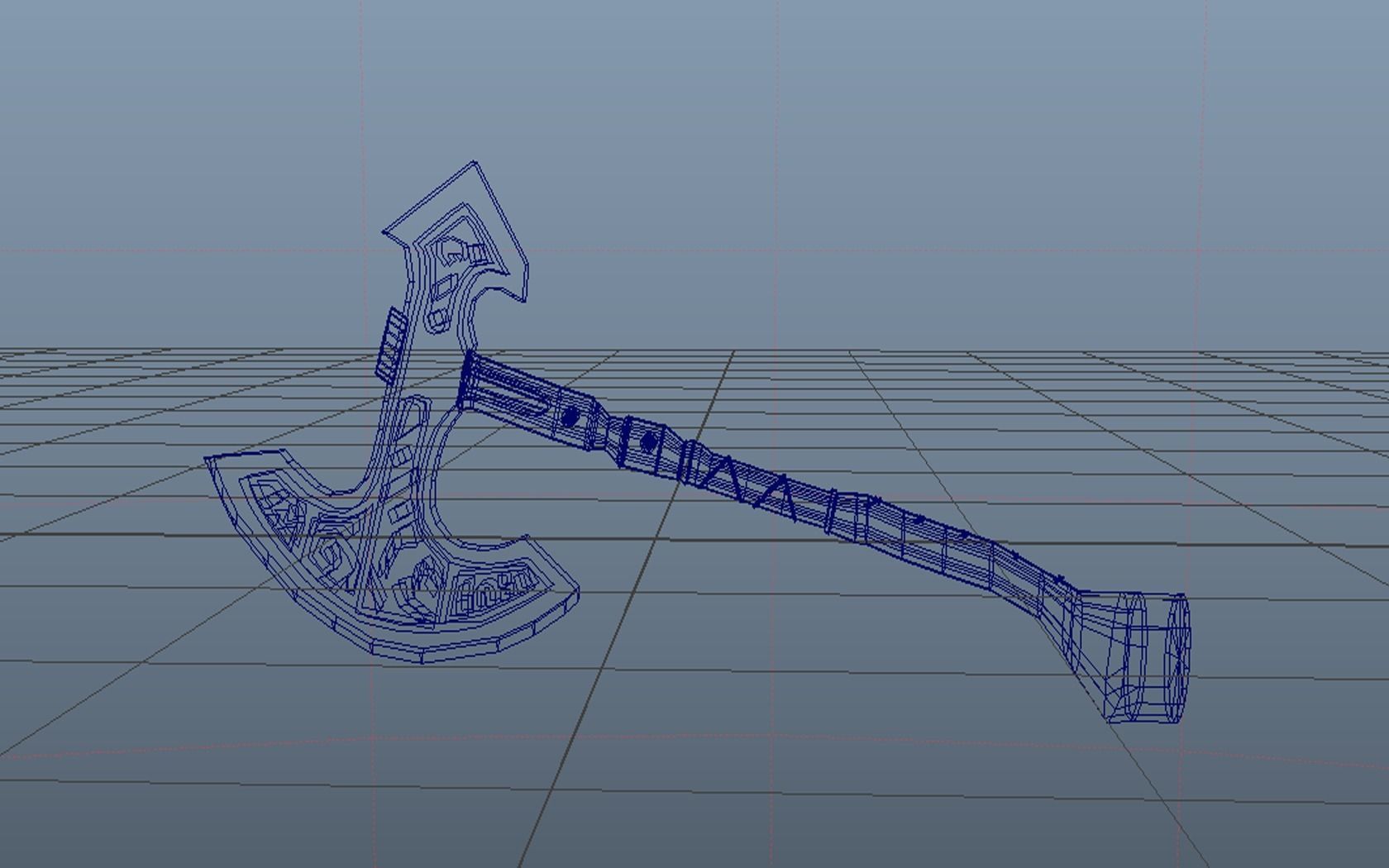 Axe low poly Low-poly 3D model_5