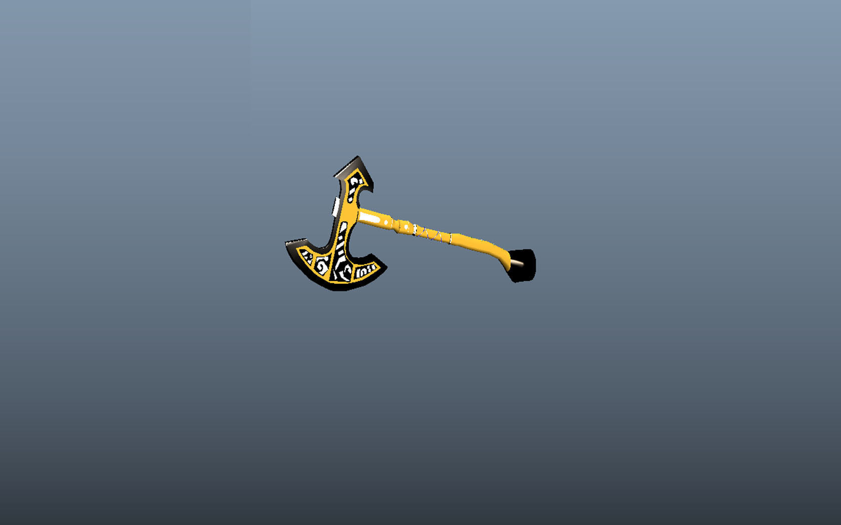 Axe low poly Low-poly 3D model_1
