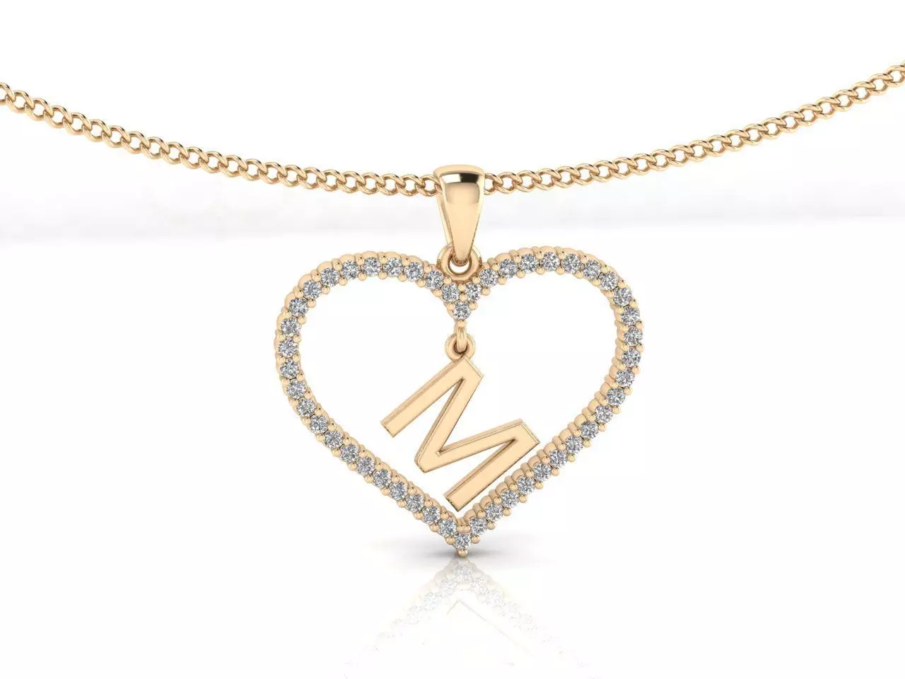 Heart Alphabet M 3D print model_0