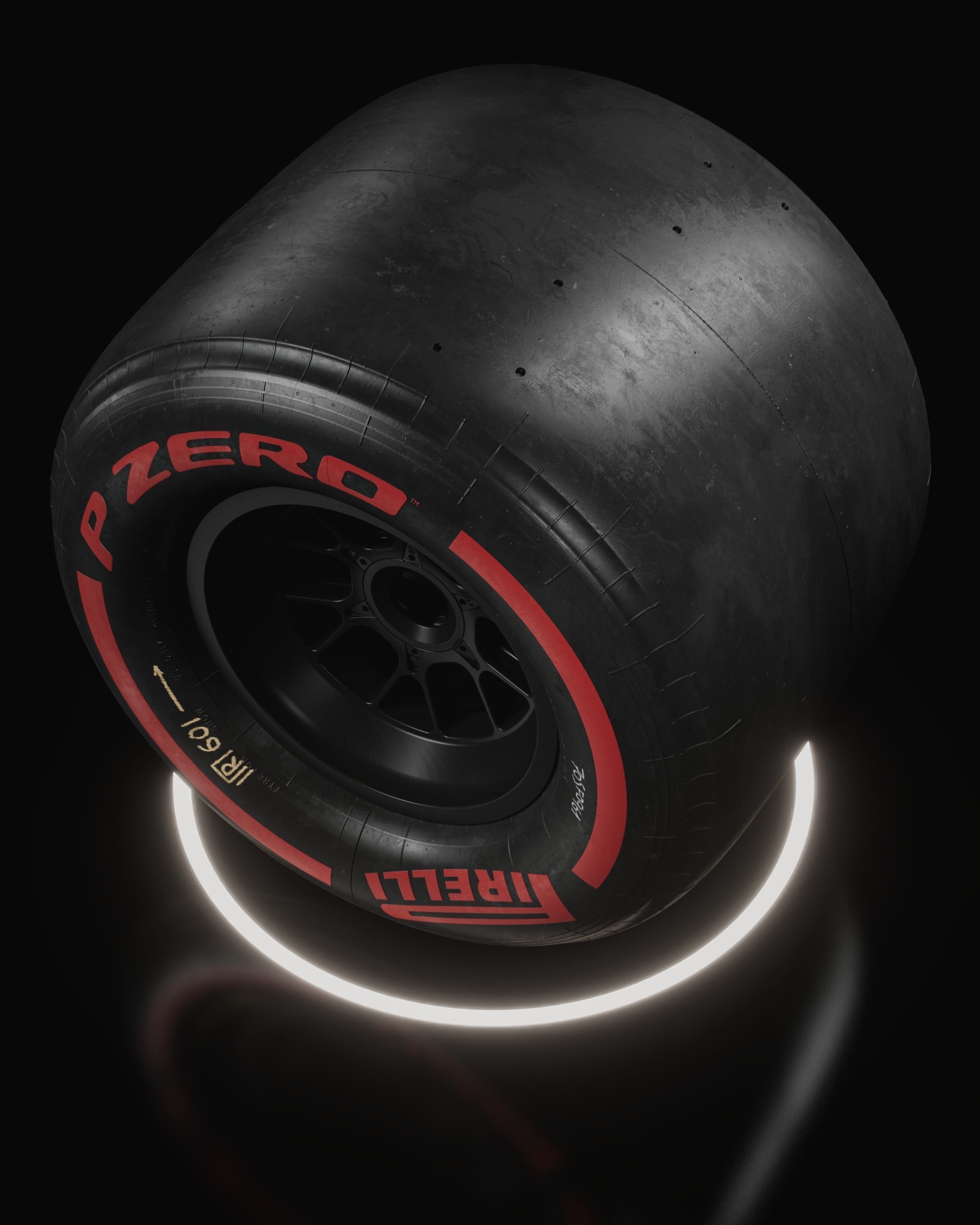 F1 Pirelli Slick SOFT Tire Real World Details 3D model_3