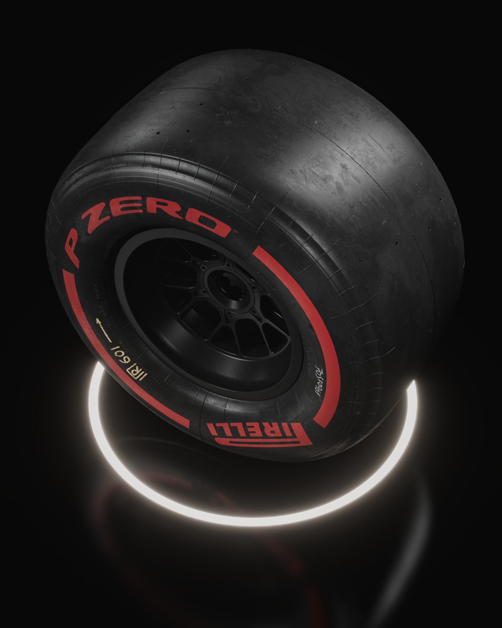F1 Pirelli Slick SOFT Tire Real World Details 3D model_4