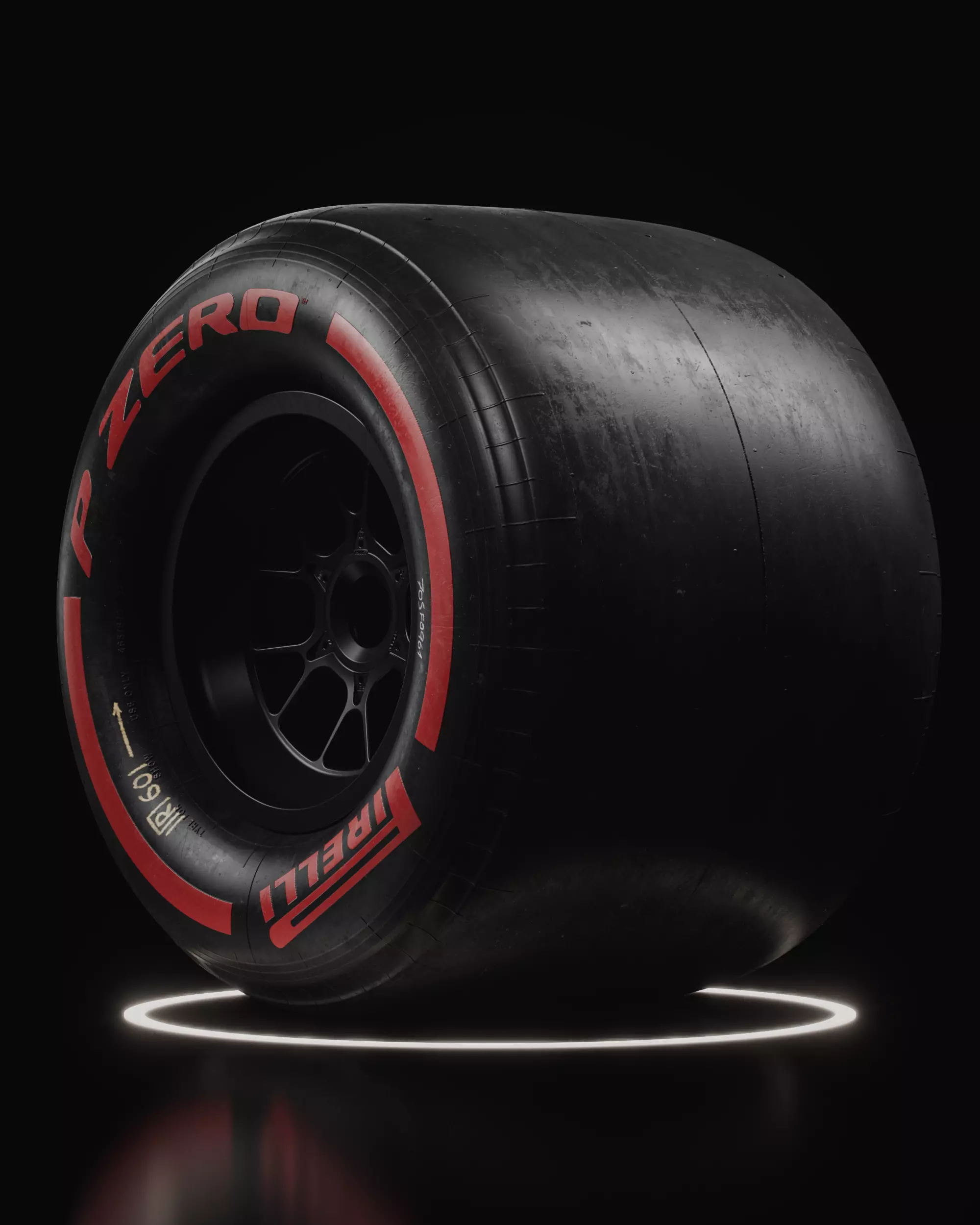 F1 Pirelli Slick SOFT Tire Real World Details 3D model_0
