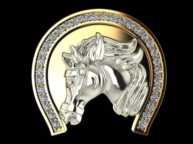 Horseshoe ring 3D print model_0