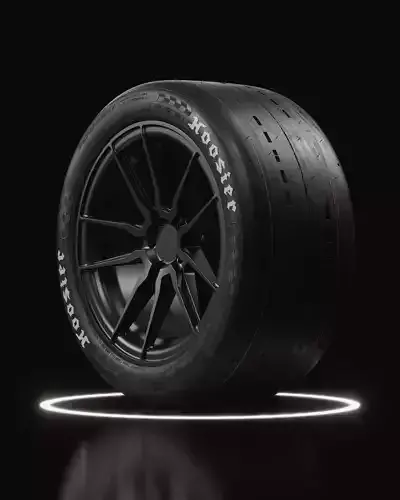 Hoosier DR2 Circuit Tire Real World Details 3D model