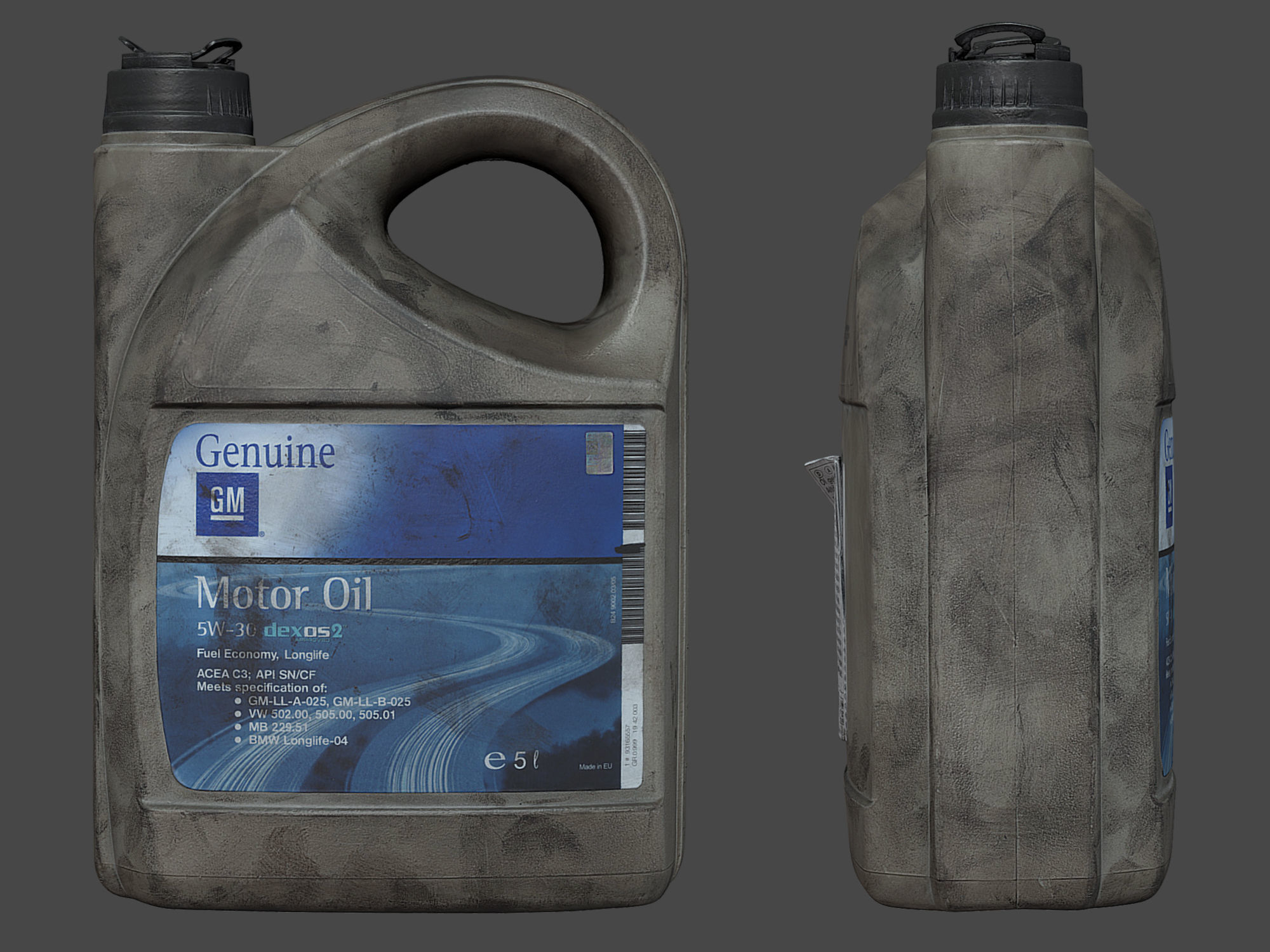 Motor Oil Canister 3D model_8