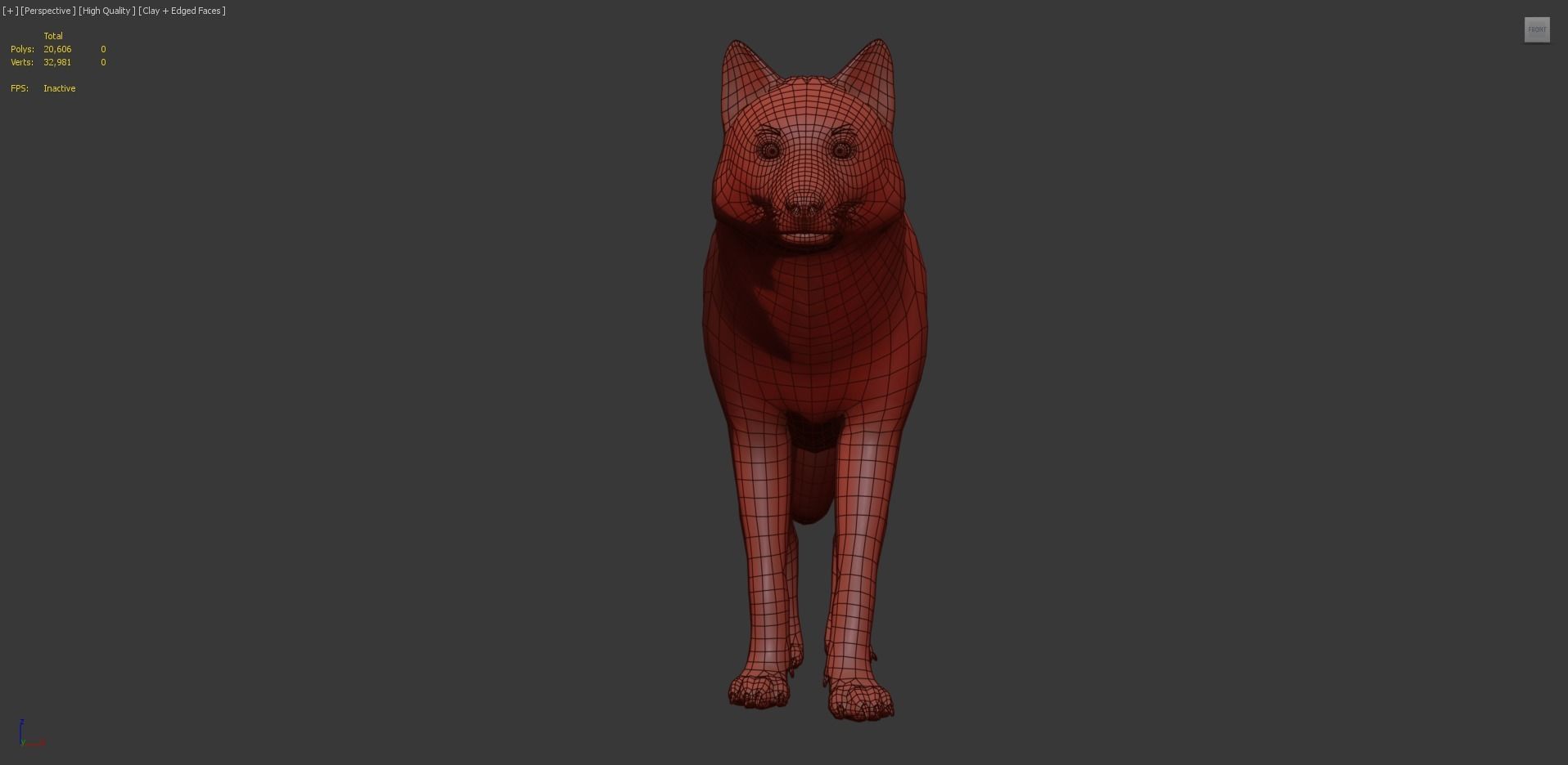 Wolf Realistic 3D model_12