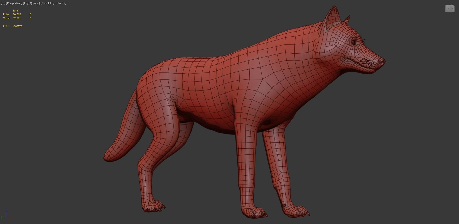 Wolf Realistic 3D model_4
