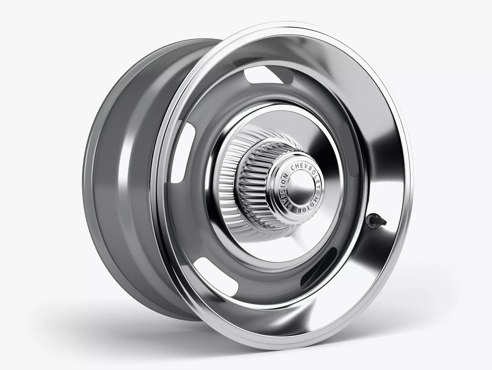 60s Rally Wheel with Trim 3D model_0