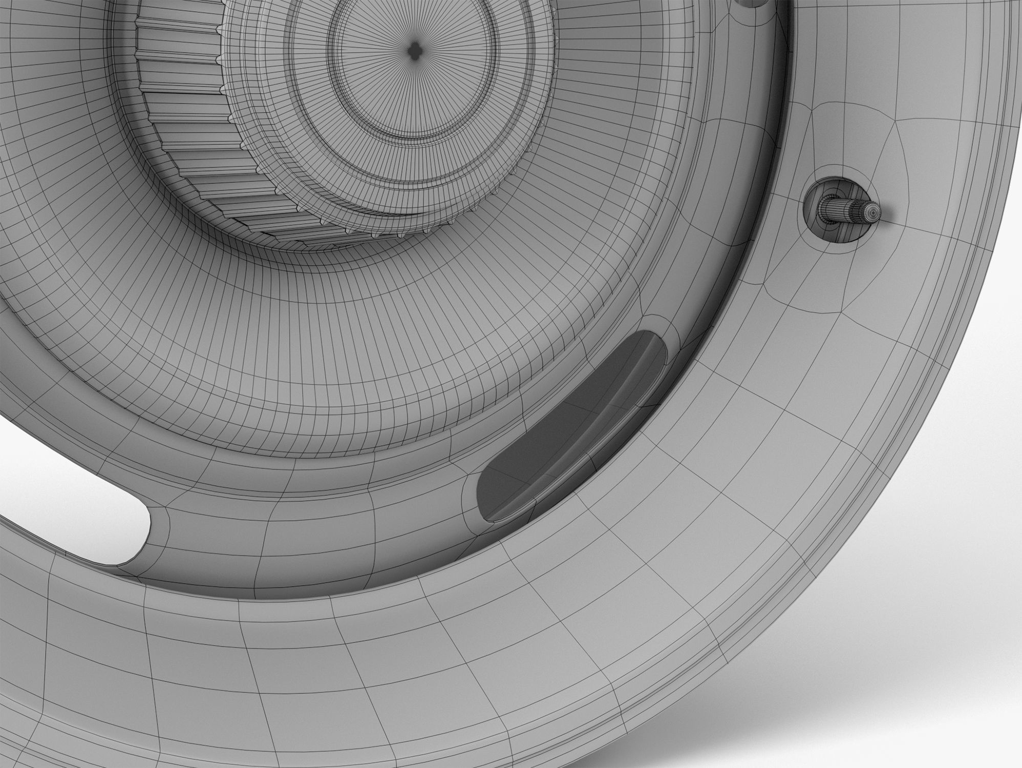 60s Rally Wheel with Trim 3D model_5