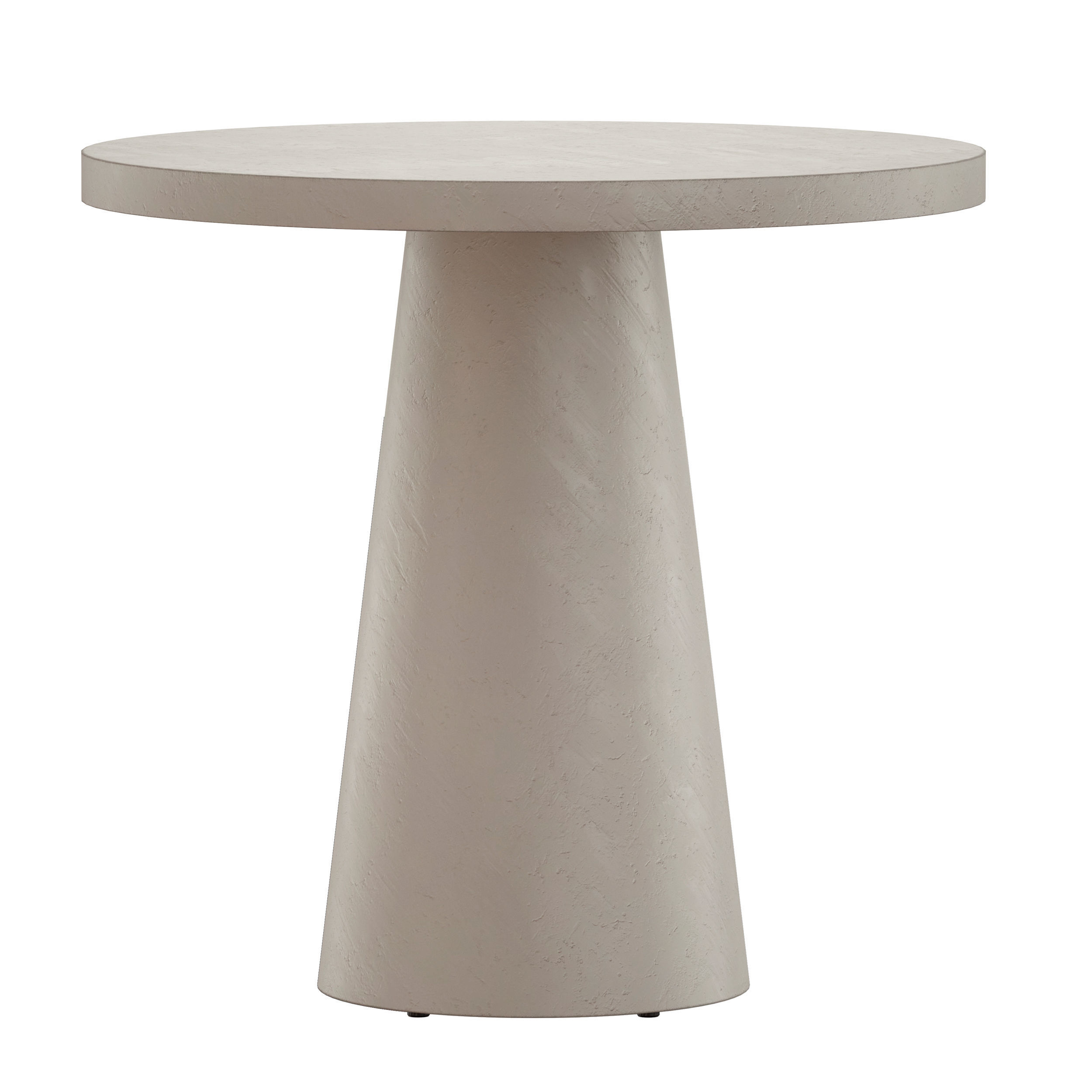 Willy White Plaster Pedestal Bistro Table Crate and Barrel 3D model_6