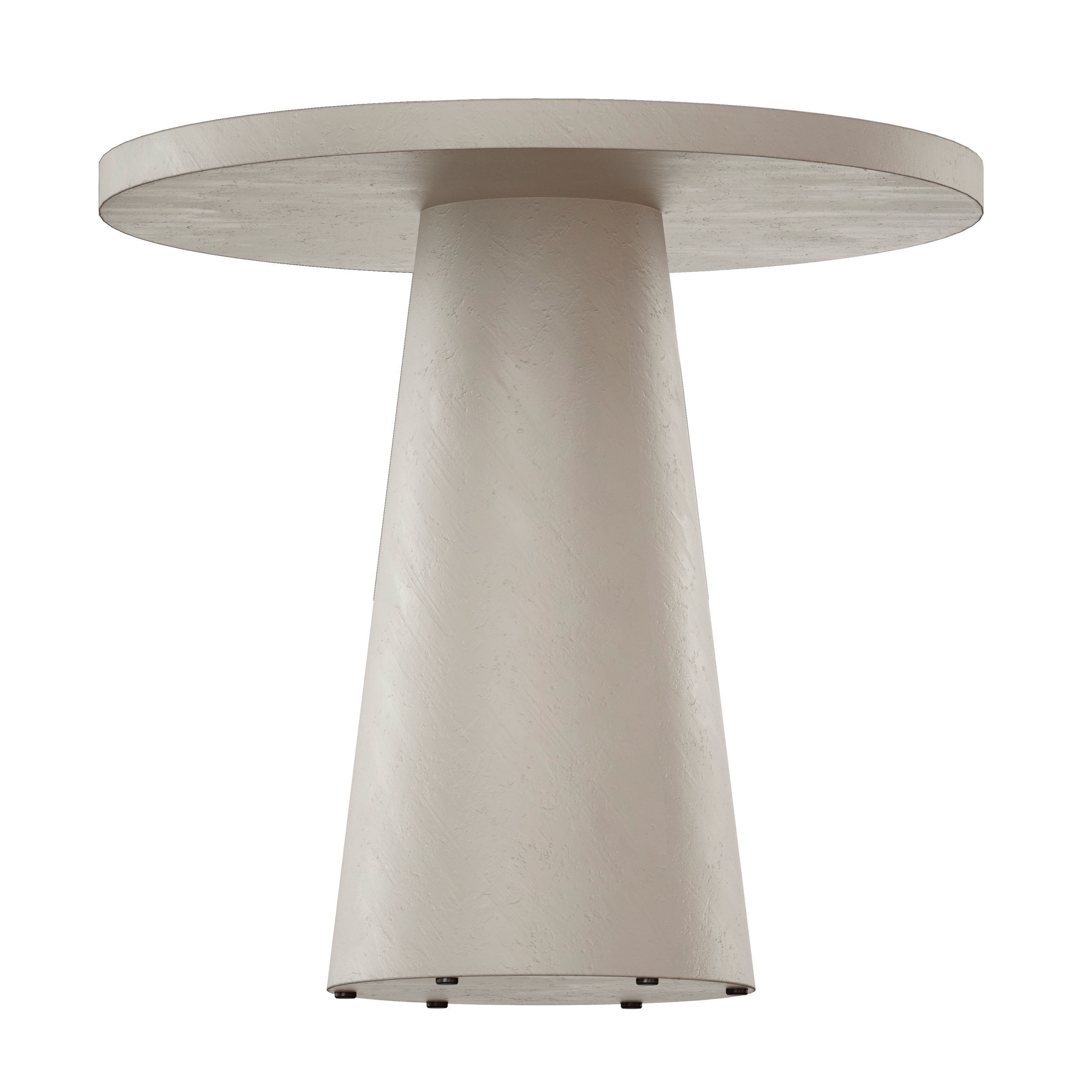 Willy White Plaster Pedestal Bistro Table Crate and Barrel 3D model_2