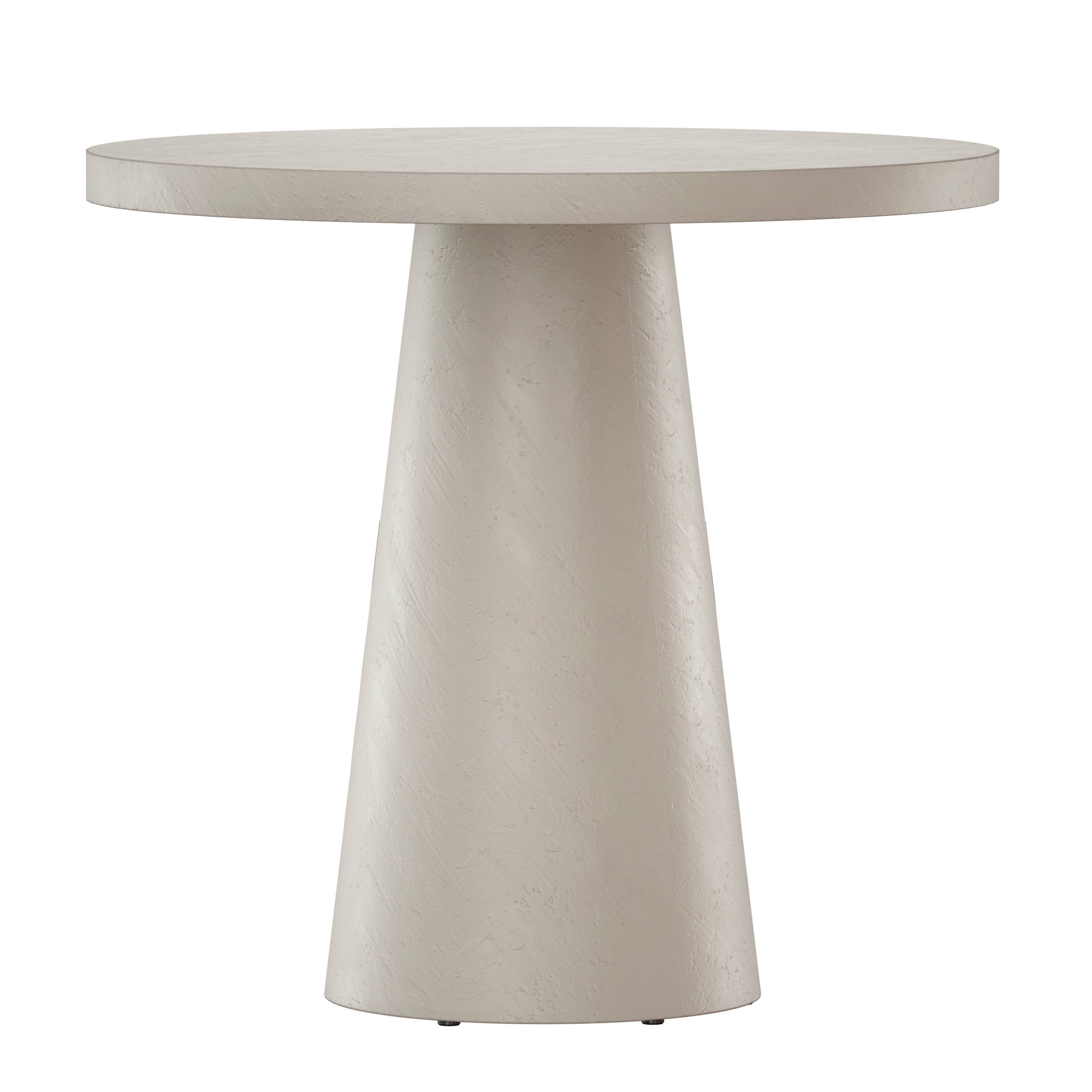 Willy White Plaster Pedestal Bistro Table Crate and Barrel 3D model_1