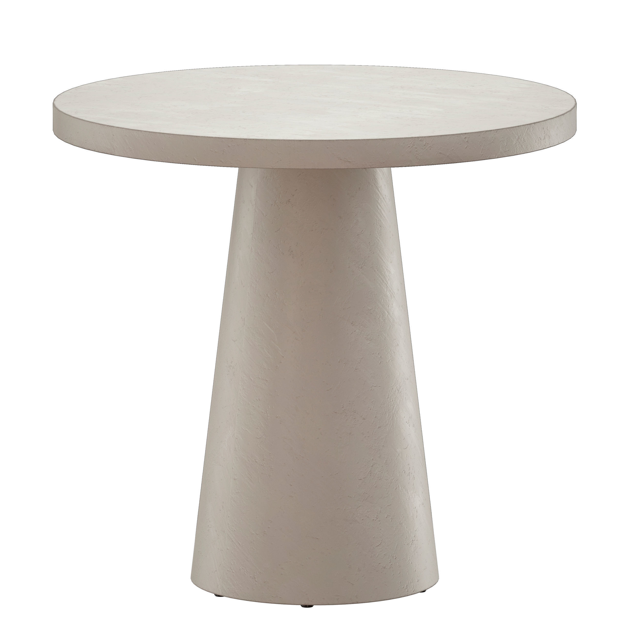 Willy White Plaster Pedestal Bistro Table Crate and Barrel 3D model_7