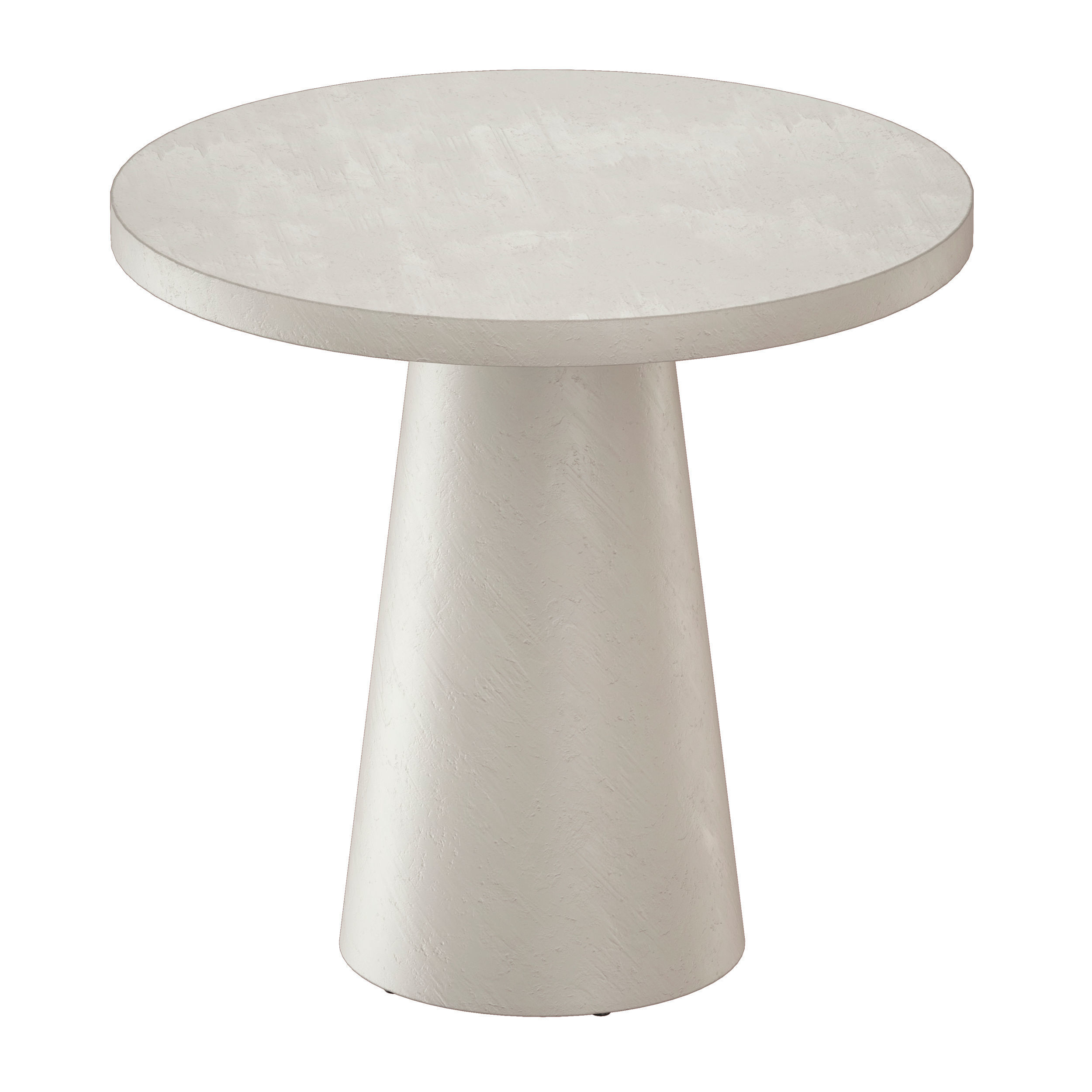 Willy White Plaster Pedestal Bistro Table Crate and Barrel 3D model_4