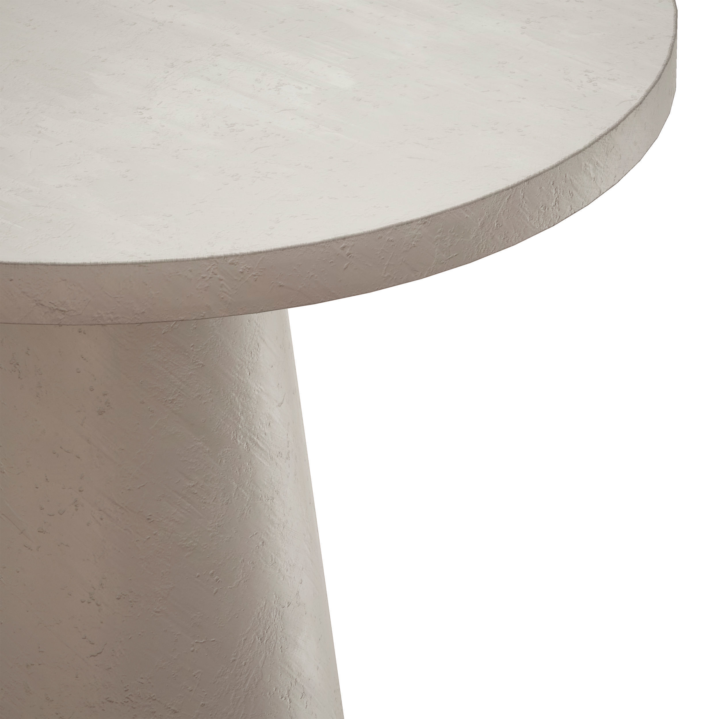 Willy White Plaster Pedestal Bistro Table Crate and Barrel 3D model_9