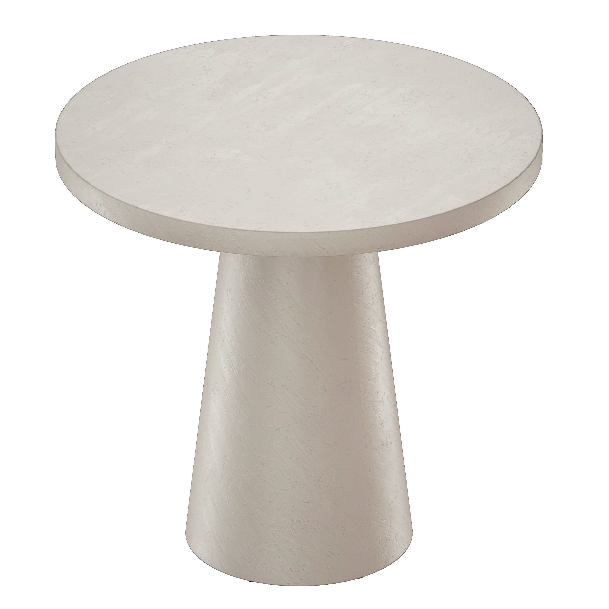 Willy White Plaster Pedestal Bistro Table Crate and Barrel 3D model_3