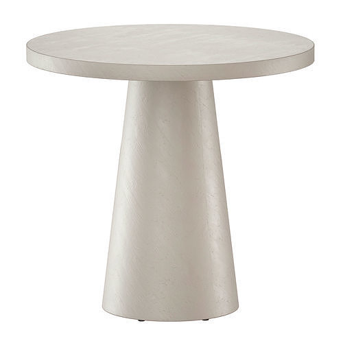 Willy White Plaster Pedestal Bistro Table Crate and Barrel 3D model