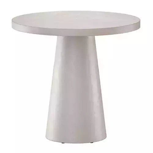 Willy White Plaster Pedestal Bistro Table Crate and Barrel