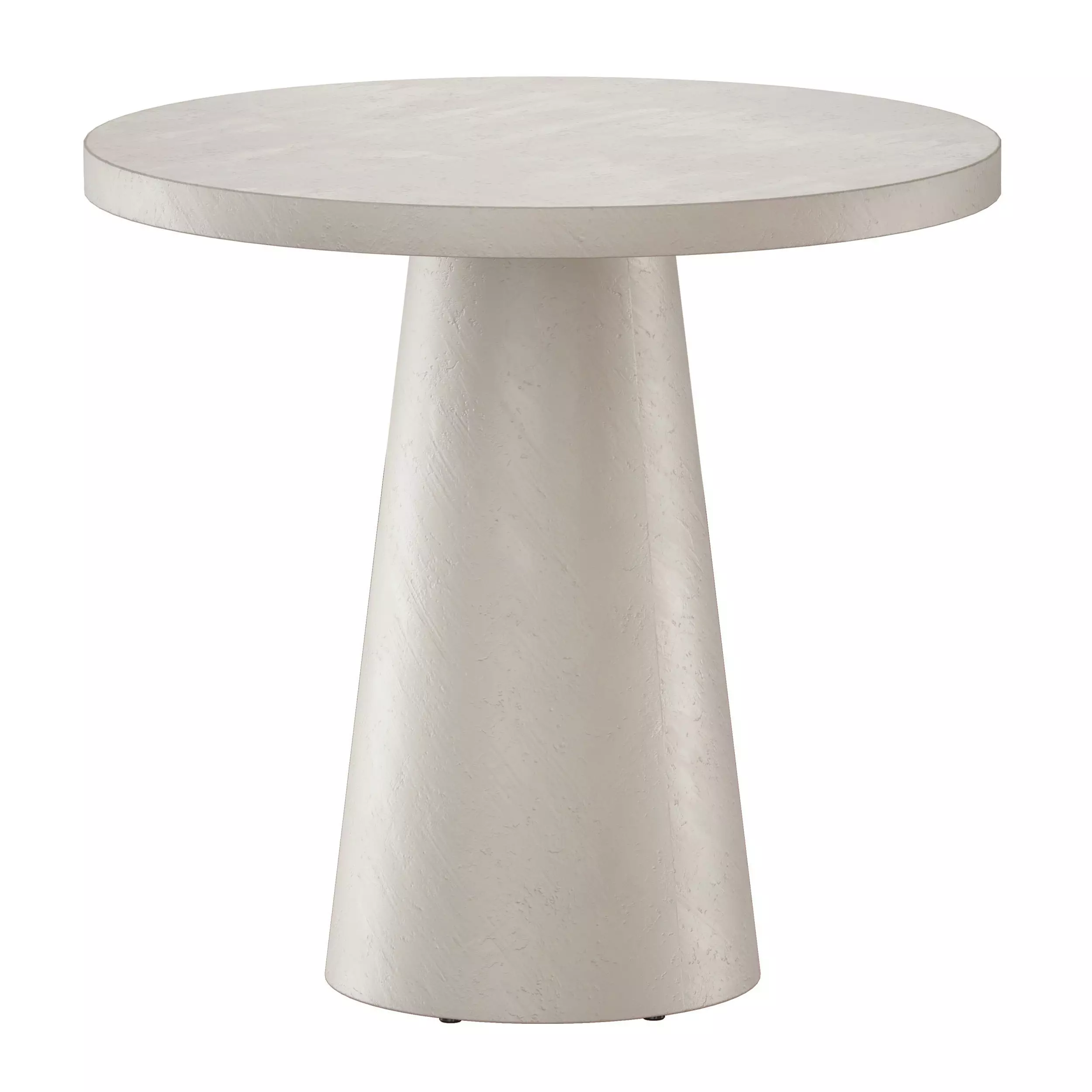 Willy White Plaster Pedestal Bistro Table Crate and Barrel 3D model_0