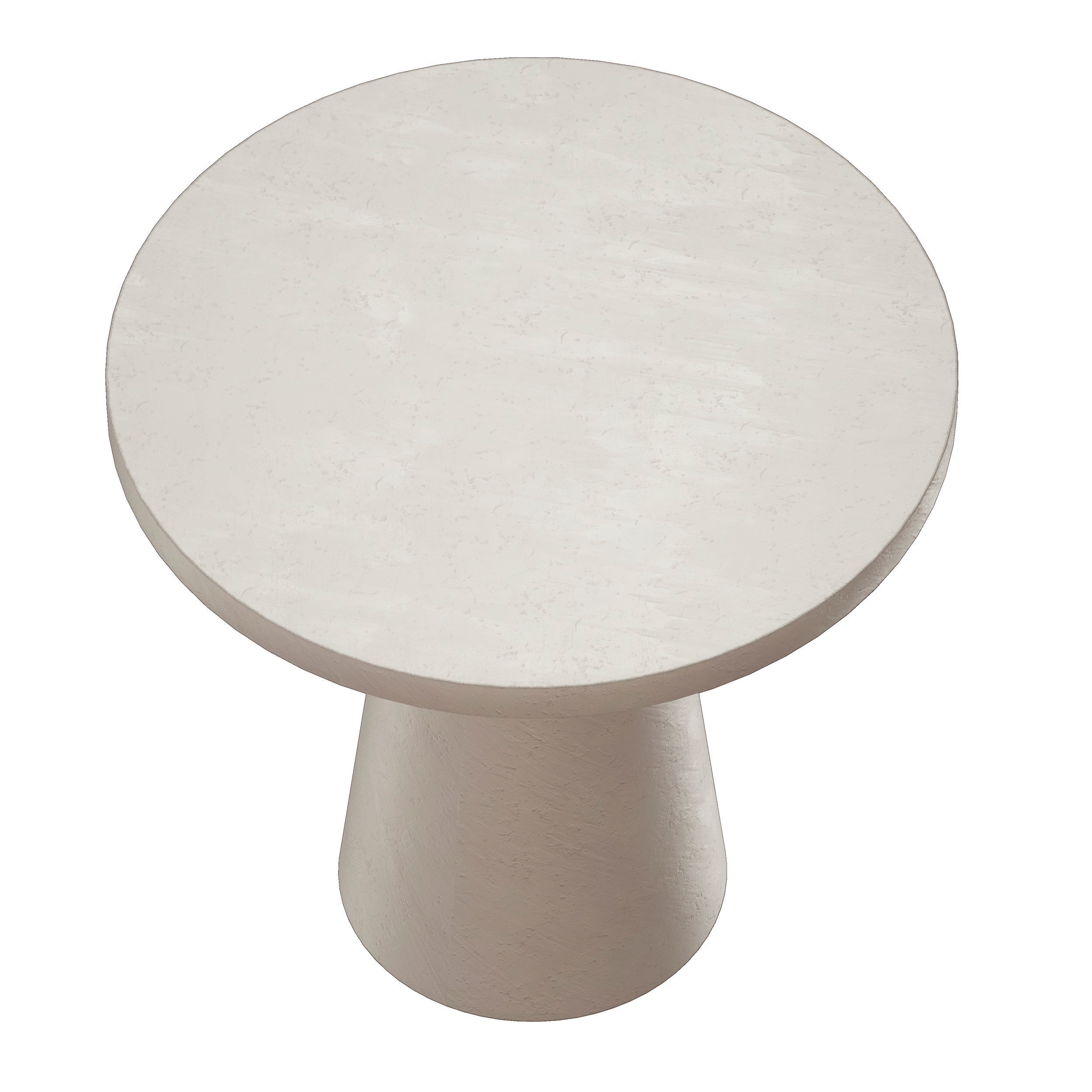 Willy White Plaster Pedestal Bistro Table Crate and Barrel 3D model_8