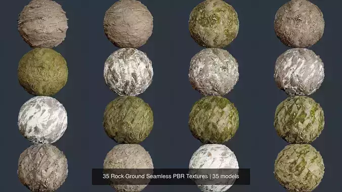 35 Rock Ground Seamless PBR Textures Texture