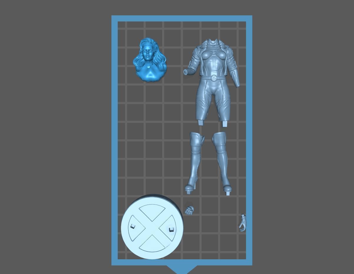 Rogue Xmen Fan Art 2 poses 3D print model_20