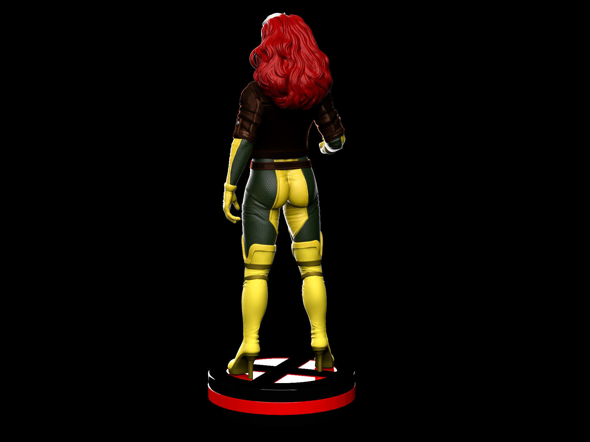 Rogue Xmen Fan Art 2 poses 3D print model_16