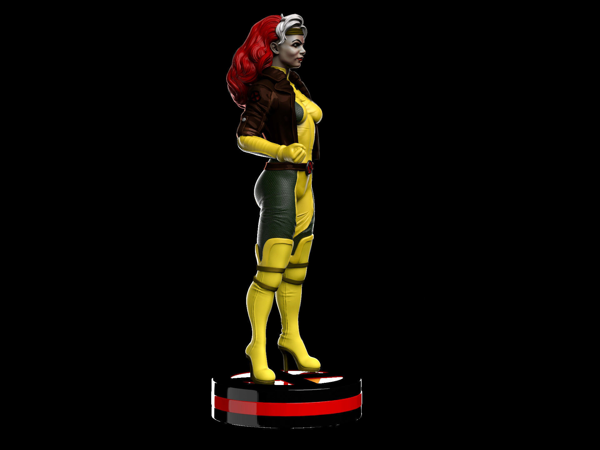 Rogue Xmen Fan Art 2 poses 3D print model_15