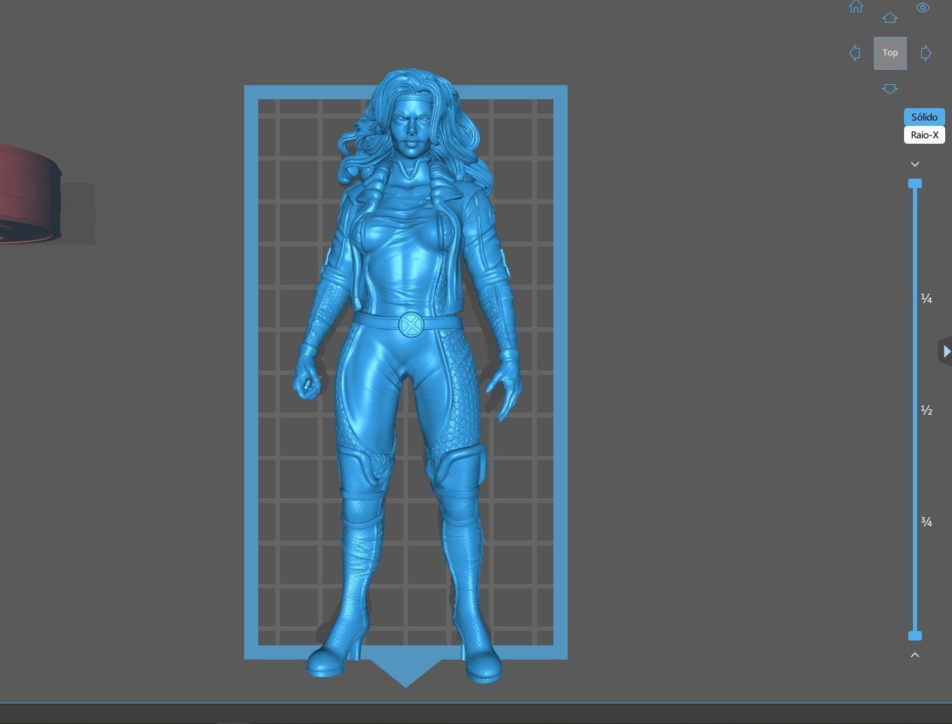 Rogue Xmen Fan Art 2 poses 3D print model_10
