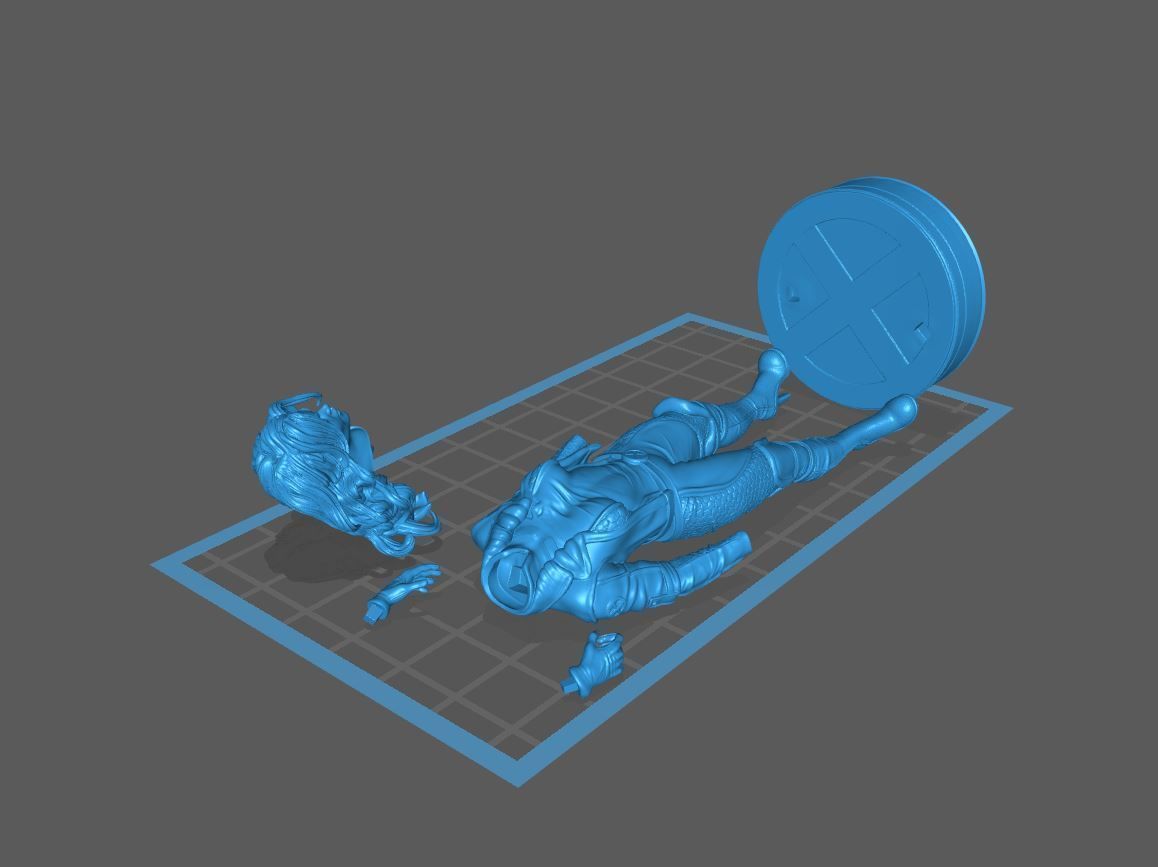 Rogue Xmen Fan Art 2 poses 3D print model_8