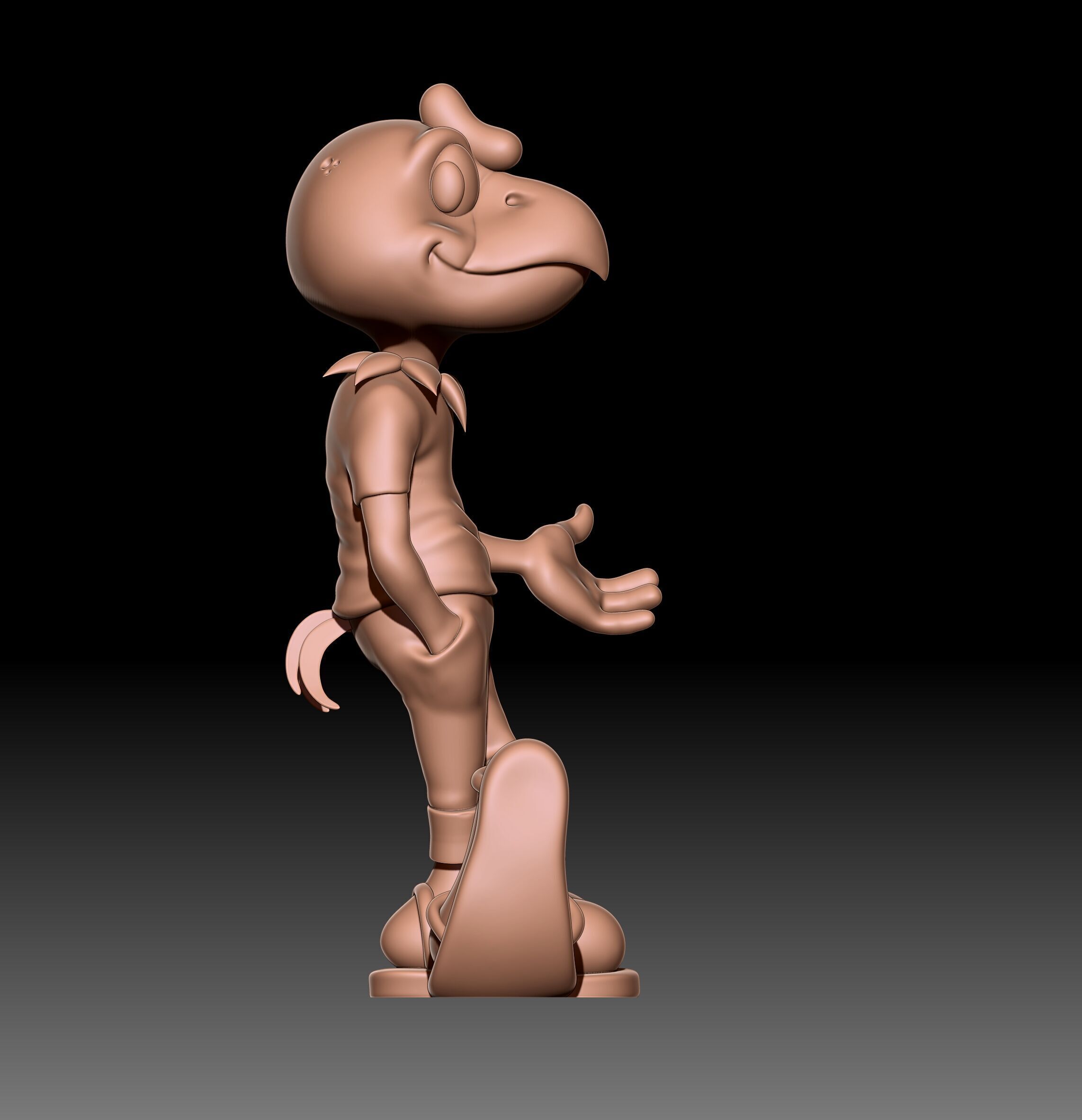Condorito cartoon character wearing shirt and shoes 3D print model_6