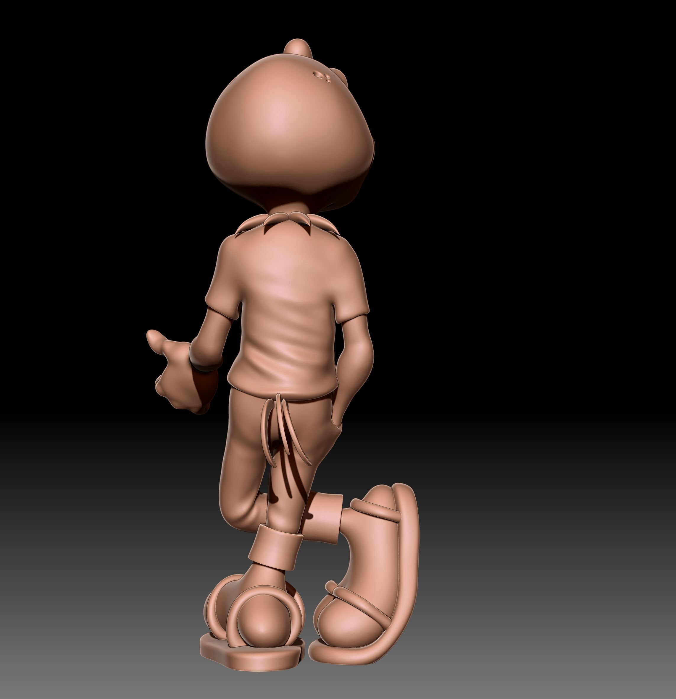 Condorito cartoon character wearing shirt and shoes 3D print model_3