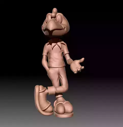Condorito cartoon character wearing shirt and shoes 3D print model