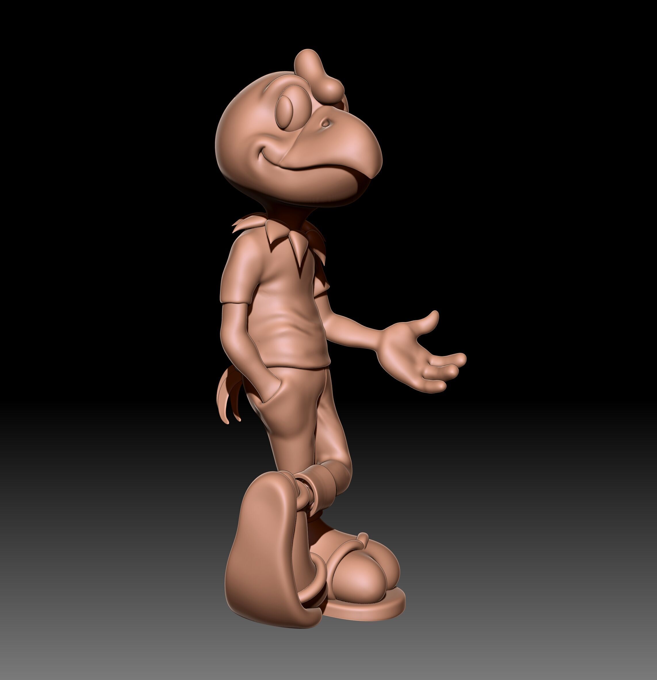 Condorito cartoon character wearing shirt and shoes 3D print model_1