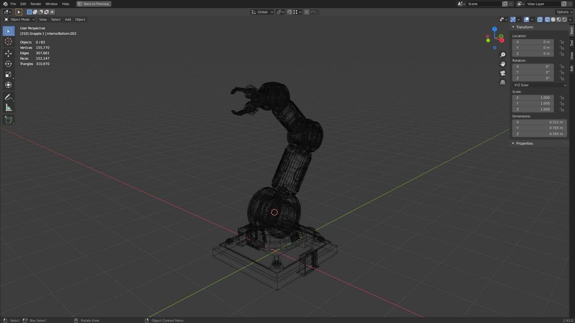 Mechanical Arm 3D model_2