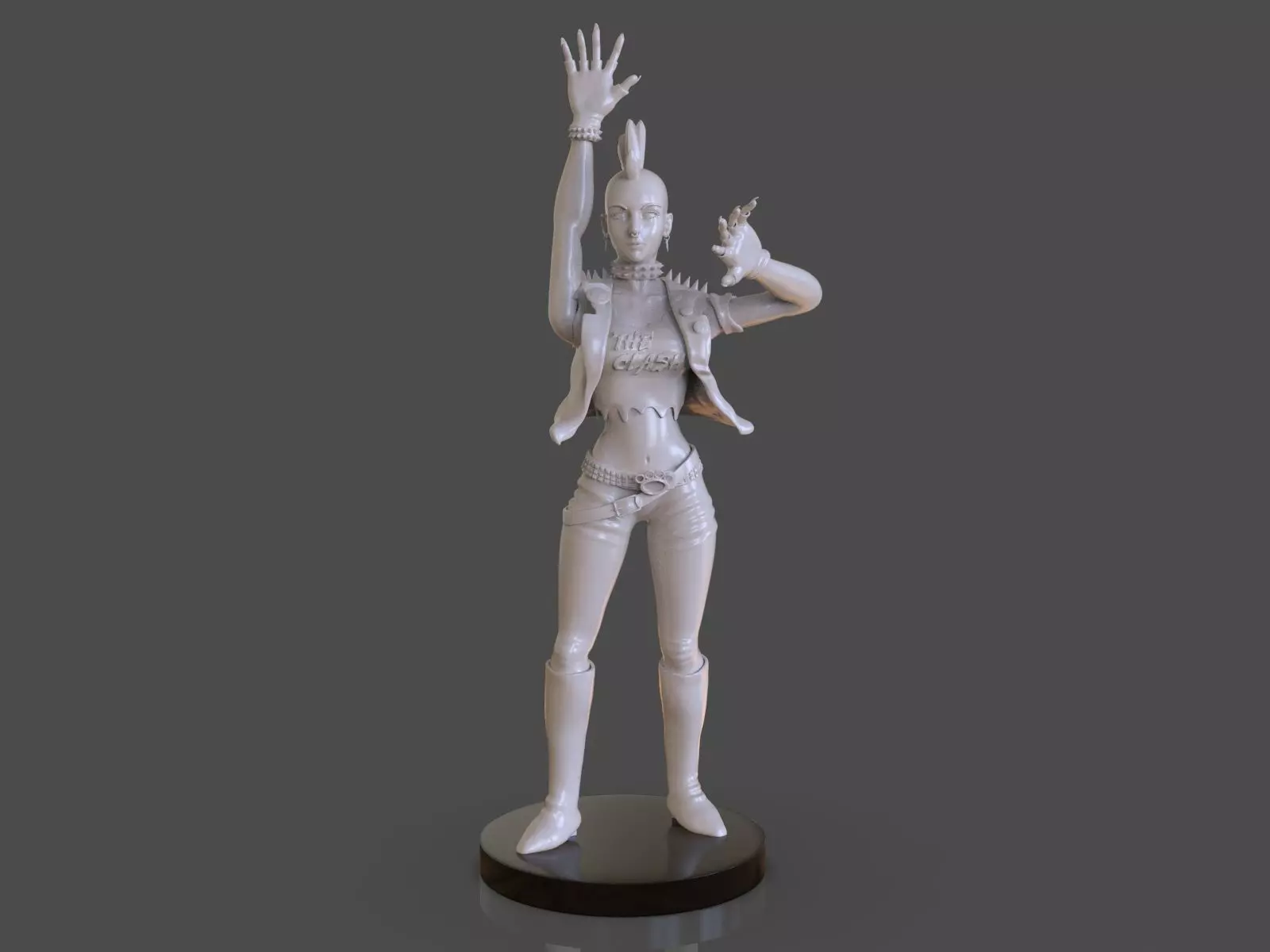 Stylized Punk Storm Figurine 3D print model