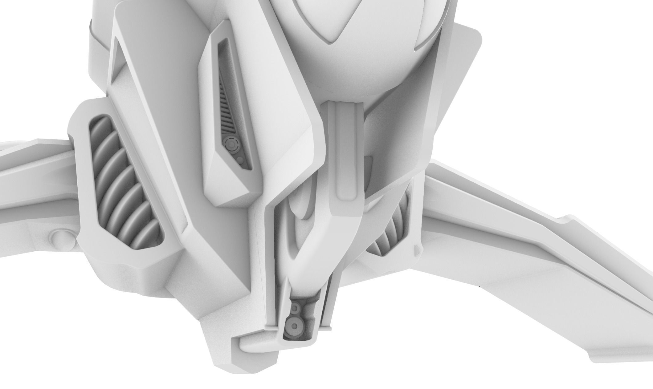 large light speed for long distance space jumping space shuttle 3D model_15