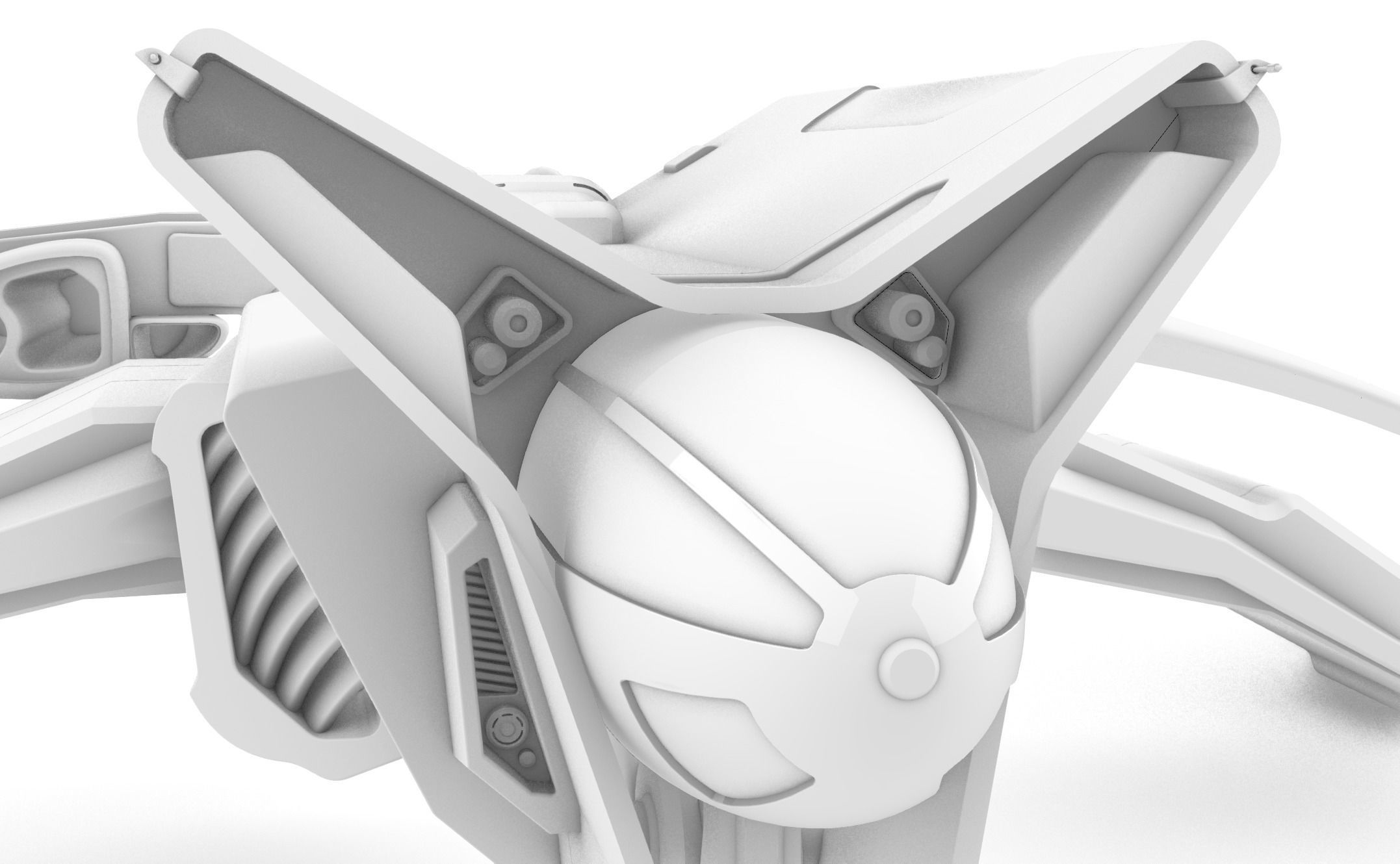 large light speed for long distance space jumping space shuttle 3D model_19